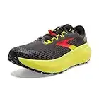 Brooks Homme Caldera 6 Sneaker, Black/Fiery Red/Blazing Yellow, 44.5 EU