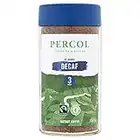 PERCOL Fairtrade Delicious Decaf Instant Coffee Natural, Smooth Decaffeinated Freeze-Dried Blend with Finest 100% Arabica Beans 100g 6 Pk