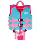 Sundwsports Gilet de Natation pour Filles Bébé Enfant Veste Flottante Gilet de Flottabilité Maillot Flottant, Rose, 1-3 ans (S)