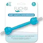 FUCHSI – 2-in-1 Ohrenreiniger und Nasenreiniger für Babys – Spezielle Rundform – Optimal für festeres Nasensekret als Ergänzung zum Nasensauger – Nasenpinzette Ohrenschmalzreiniger Nase Rotz