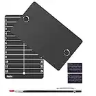 Crypto Seed Storage, Bitcoin Wallet, Cold Wallet Backup - BIP39 12 oder 24 Wörter Recovery Phrase Backup Cryptocurrency Wallet mit Gravurstift (Doppelt) (Grau)