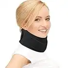 Healifty Neck Support Brace Universal Soft Memory Foam Neck Collar Adjustable Cervical Neck Protection Brace Posture Corrector for Men & Women (Black)