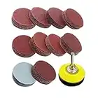 Sanding Disc Pads, JETAINE 100pcs 2 inch Sanding Discs Pad Sheets Kit Sandpaper Hook and Loop Assorted for Drill Grinder Rotary Tools with Backer Plate 1/4" Shank Sander …