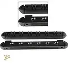 BLACK 6 Way CLIP Snooker Pool Cue Wall Mounted Rack - Holds Up To 6 Cues by Funky Chalk