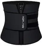 HOPLYNN Neoprene Sweat Waist Trainer Corset Trimmer Shaper Belt for Women, Workout Plus Size Waist Cincher Stomach Wraps Bands Black Medium