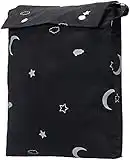 Amazon Basics Portable Window Blackout Curtain Shade with Suction Cups for Travel, Kids, and Baby Nursery - 78" x 50", Moon & Stars - 1-Pack