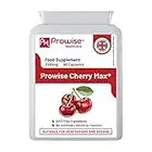 Cherry Max + 2100 mg de cereza Montmorency agregada con cereza negra I 90 cápsulas veganas de alta resistencia que fabrica en el Reino Unido por Prowise Healthcare