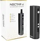 NECTAR Vaporizzatore Erbe v2 | Batteria da 2600mAh, Flusso d'Aria Isolato, Forno Riscaldatore in Ceramica, Display OLED e Controllo della Temperatura, 100C - 225C - 30s Tempo di Riscaldamento (Nera)