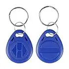 LIBO Escribir RFID Llaveros 125KHz T5577 NFC Token Proximity ID Clave de Control de Acceso Tarjeta de ID Fob Tarjeta Programable Azul (Paquete de 10)