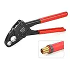 1234W Combo Angle Head Pex Pipe Plumbing Crimping Tool IWISS for Copper Crimp Jaw Sets 1/2 & 3/4 with Go/No-Go Crimp Gauge by Iwiss