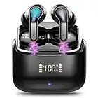 Bluetooth 5.3 Kopfhörer In Ear Kopfhörer Kabellos mit Dual Mikrofon, 2022 Neue Kabellose Kopfhörer Bluetooth 40H Deep Bass Noise Cancelling Wireless Earbuds, IP7 Wasserdicht Ohrhörer USB-C LED Anzeige