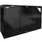 Cater-Cool CK0503SD Commercial Triple Solid Door Black Bottle Cooler - 900mm High