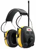 3M WorkTunes Cuffie auricolari per la protezione dell'udito AM/FM, 90541EC1 (87 - 98 dB), Nero Giallo, 4.02x7.44x5.91