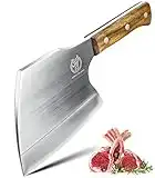 Meat Cleaver Butcher Knife Heavy Duty Bone Chopper Axe for Kitchen 6 '' Bones Cutting Knife Forged Stainless Steel Solid Pear Wood Handle Smashing bone in Restaurant farm Slaughterhouse ZENG JIA DAO