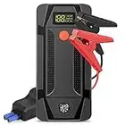 Car Jump Starter 12V 20000mAh Portable Power Bank Utral-thin Multi-Function Emergency Charger Car Battery Booster Portable Charger (Black)