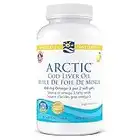 Nordic Naturals Arctic CLO - Cod Liver Oil Promotes Heart and Brain Health, Lemon, 90 Count