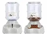 Distributeur croquettes,Eau Fontaine Automatique,Distributeurs de Nourriture pour Chats,Mangeoire Automatique pour Chat Chien,3.8Lx 2 Pièces (3.8Lx 2 Pièces)