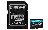 Kingston SDCG3/128GB Tarjeta microSD ( 128GB microSDXC Canvas Go Plus 170R A2 U3 V30 Con adaptador SD )