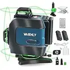 VASHLY 4 x 360° Self Leveling Laser Level, 16 Lines Cross Line Laser - 4D Green Beam Tiling Floor Construction Picture Hanging Laser Tool -2 x 360° Horizontal & 2 x 360°Vertical Laser Lines