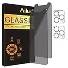 Ailun 2Pack Privacy Screen Protector for iPhone 11 Pro[5.8 inch] + 2 Pack Camera Lens Protector, Anti Spy Private Tempered Glass Film,[9H Hardness] - HD[Black]