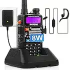 BAOFENG Two Way Radio, BF-F9 V2N 8-Watt Dual Band Radio with 2100mAh Li-ion Battery Portable Walkie Talkies with Includes Full Kit.Frequency Range 144-148/420-450Mhz