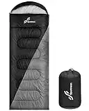 Sleeping Bag, Sportneer Sleeping Bags for Adults Kids 3 Season (Summer, Spring, Fall) Warm Cold Weather Waterproof Lightweight Sleeping Bag for Boys Girls Backpacking Hiking Camping Travel Outdoor