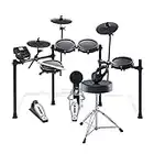 Alesis Drums Nitro Mesh Kit Bundle – Complete Electric Drum Set With an Eight-Piece Mesh Electronic Drum Kit, Drum Throne, Headphones and Drum Sticks