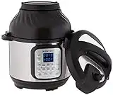 Instant Pot Duo Crisp 9-in-1 Electric Pressure Cooker and Air Fryer Combo with Stainless Steel Pot, Pressure Cook, Slow Cook, Air Fry, Roast, Steam, Sauté, Bake, Broil and Keep Warm