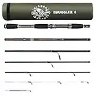 Canna da pesca e custodia da viaggio ad alte prestazioni e peso medio. Nano-Carbon, 6 multi-sezioni, 205 cm, asta da viaggio. The World Traveller Rod, di Rigged & Ready ™ Travel Fishing.