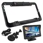 Solar Panel License Plate Frame Rear View Reverse Backup Camera Kit, Car Rover 110° Viewing Angle Universal Reversing Cameras with 4.3" Monitor Included