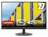 Lenovo D27-30 – Moniteur de 27.0" FullHD (FreeSync, 75 Hz, 5 ms, HDMI+VGA, 3 côtés sans bordures) Noir