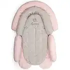 Diono Cuddle Soft 2-In-1 Baby Head Neck Body Support Pillow for Newborn Baby Super Soft Car Seat Insert Cushion, Perfect for Infant Car Seats, Convertible Car Seats, Strollers, Gray/Pink