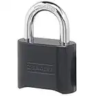 Master Lock Combination Lock, Set Your Own Combination Lock, Indoor and Outdoor Padlock, Weatherproof Code Lock,Black
