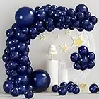 TUPARKA 102 Pcs Navy Blue Balloons Garland Arch Kit Matte Navy Blue Balloon Different Sizes 5 10 12 18 Inch Dark Blue Party Balloons for Birthday Bride Baby Shower Wedding Party Decorations