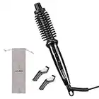 LOVANI Mini Travel Hair Curling Iron Brush,Dual Voltage Portable Ceramic Ionic Anti-scald 3/4 Inch Hot Hair Curler Brush,3 in 1 Hot Brush with Travel Bag