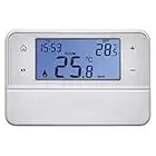 Emos Thermostat d'ambiance numérique avec prise en charge OpenTherm - Thermostat programmable, filaire, montage en surface, blanc, 12,6 x 8,4 x 2,6 cm