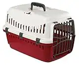 KERBL - 81348 - Cage de Transport Expédition pour petits Chiens et Chats - 45 X 30 X 30 cm - Crème/Bordeaux