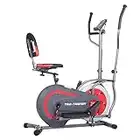 [BODY POWER] 2nd Generation Patented 3-in-1 Home Gym, Upright Compact Exercise Bike, Elliptical Machine & Recumbent Bike, Trio Trainer with Heartrate Monitor, Safety Brake Pad. BRT5088