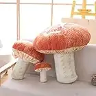Creative 3D Mushroom Throw Pillows Funny Food Pillow Plush Toys, 15"