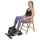 YYFITT Under Desk Elliptical Machine, Pedal Exerciser with Large Display, Oversized Pedal and Adjustable Resistance for Home Office Daily Workout