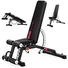 Keppi 1200LB Weight Bench-Heavy Duty Bench1000 PRO Adjustable Workout Bench Press Set for Home Gym Strength Training,Removable Foot Catch for Incline Flat Decline Sit Up Bench for Full Body Fitness - 2023 Version