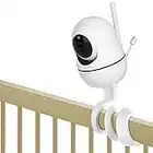 iTODOS Baby Monitor Mount for HelloBaby HB65/HB66/HB248,ANMEATE SM935E Baby Monitor Camera, Versatile Twist Mount Without Tools or Wall Damage --White