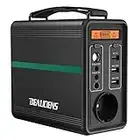 BEAUDENS Tragbare Powerstation 166Wh, Solar Generator mit LiFePO4-Batterie, 230V AC, 2 DC-Port und 3 USB Anschlüsse, Mobile stromgenerator für Reise/Camping/Outdoors/Emergency