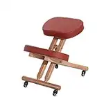 Master Massage Comfort Plus Wooden Kneeling Chair prefect for Home, Office & Meditation (Cinnamon) 1 count