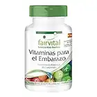 Fairvital | Vitaminas para el embarazo - Con 800µg de Ácido fólico por comprimido - Para 6 meses - 180 Comprimidos - Calidad Alemana