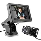 Baby Car Rear Mirror Camera, Back Seat Baby Car Camera with HD Night Vision Function 4.3’ HD Car Mirror Display, Reusable Sucker Bracket, Wide View, 360 Rotating Camera, Easily Observe the Baby’s Move