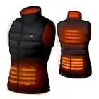 Dr. Prepare Heated Gilet, Heated Body Warmer Vest for mens womens, USB Electric Heated Jacket with 3 Heating Levels, 6 Heating Zones, Adjustable Size for Hiking (Battery Pack Not Included)