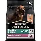 PRO PLAN Small & Mini Adult Sensitive Skin Riche en Saumon - 3 KG - Croquettes pour chiens adultes de petite taille ayant une peau sensible