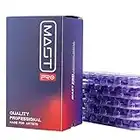 Mast Tattoo Pro Cartridges Needles with Membrane Mixed Sizes Box of 50 Pcs (RL+RS+RM+M1), water resistant , Purple