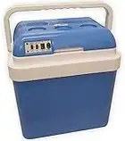 Andes Large 25L 12V/240V Cool Box Insulated Cooler & Heater DC/AC Adaptors CE/GS Certified, Blue / White